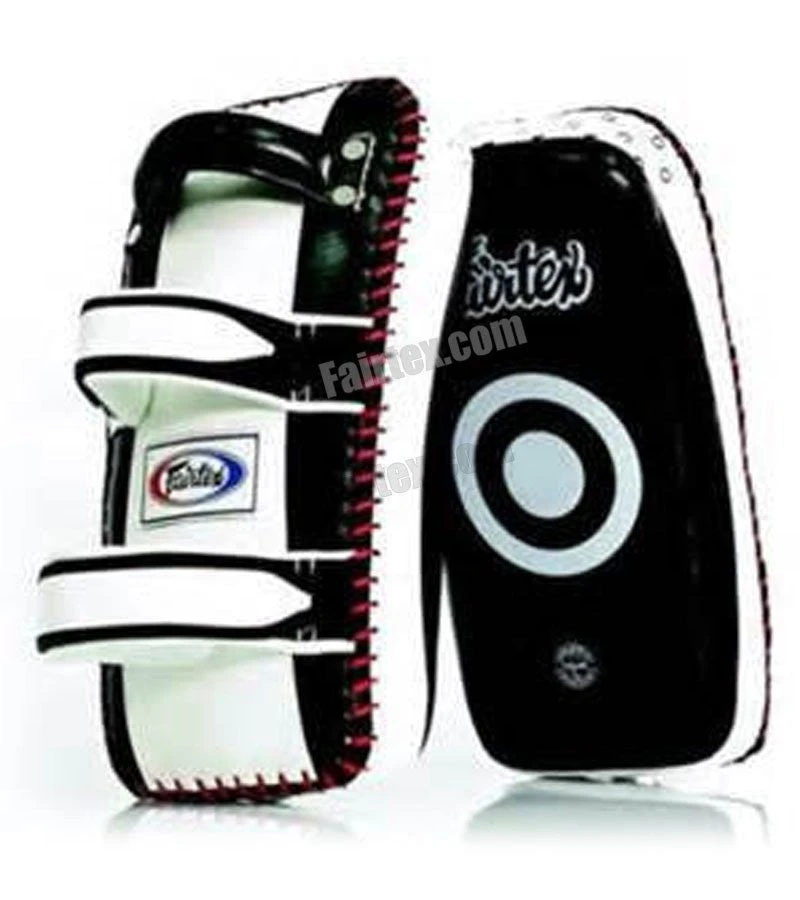 Fairtex Standard Curved Kick Pads - Black/White