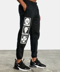 RVCA Matt Leines Faces Sweatpants Black Men's Apparel