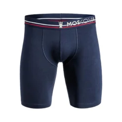 Moskova M2 Long Cotton Navy Stripe Boxer Brief