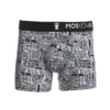 Moskova M2 Trainer Polyamide White Words Boxer Briefs Men's Apparel