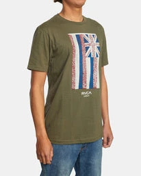 RVCA Hawaii Defer Flag Tee Men's Apparel