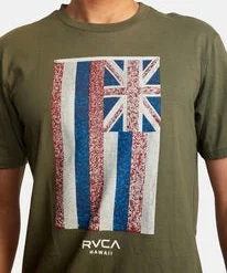 RVCA Hawaii Defer Flag Tee Men's Apparel