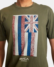 RVCA Hawaii Defer Flag Tee Men's Apparel