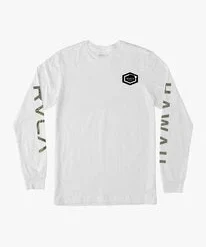 Men's Apparel RVCA Hawaii Hex Long Sleeve Tee