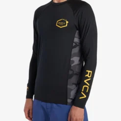 RVCA Island Hex Long Sleeve Rashguard Men's Apparel