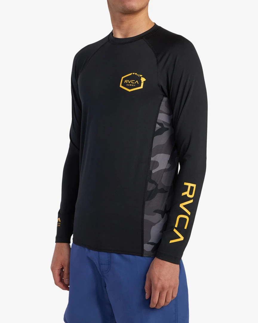 RVCA Island Hex Long Sleeve Rashguard Men's Apparel