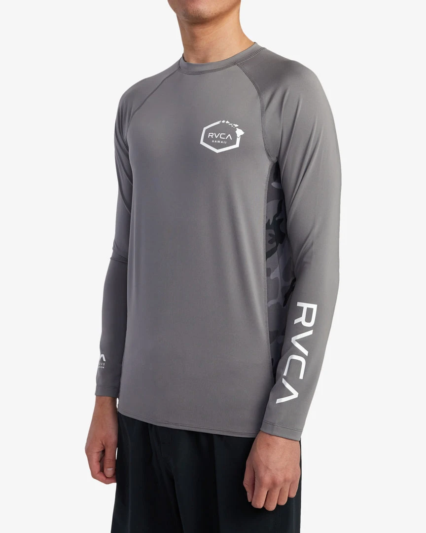 RVCA Island Hex Long Sleeve Rashguard Men's Apparel