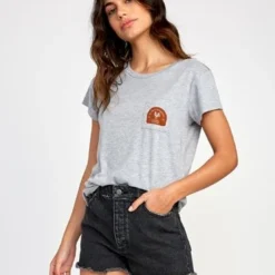 RVCA Women's No Fight Pocket T-Shirt