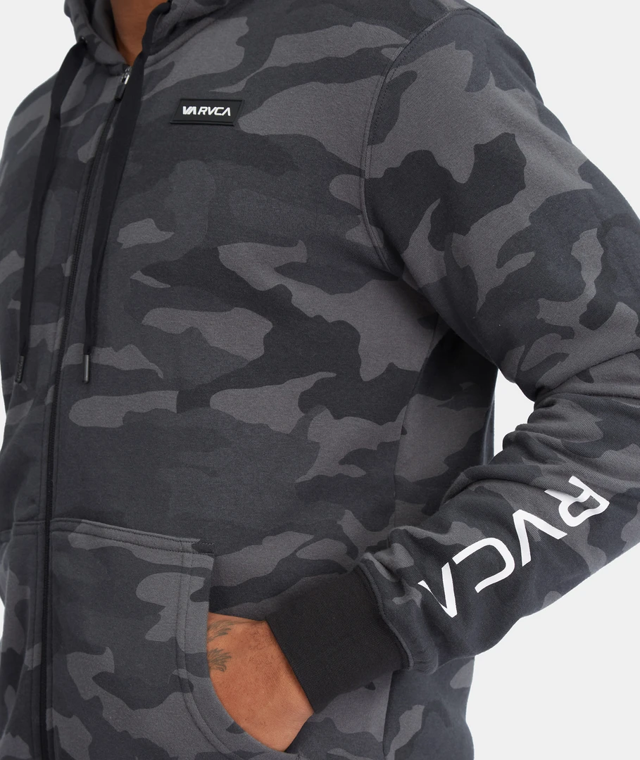 Men's Apparel RVCA Swift Zip Up Hoodie Box