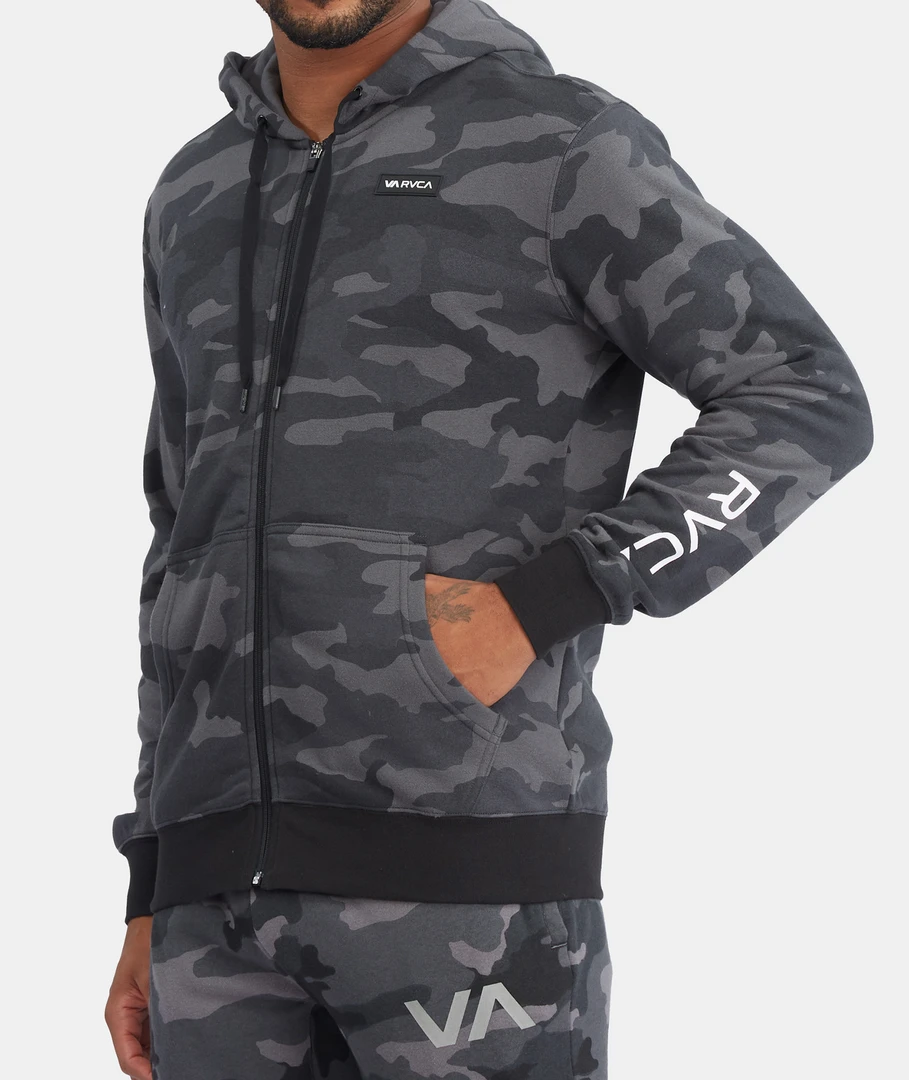 Men's Apparel RVCA Swift Zip Up Hoodie Box