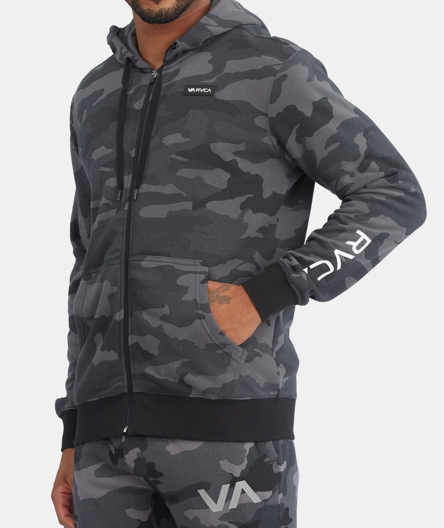 Men's Apparel RVCA Swift Zip Up Hoodie Box