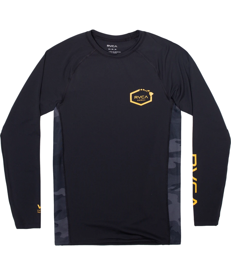 RVCA Island Hex Long Sleeve Rashguard Men's Apparel