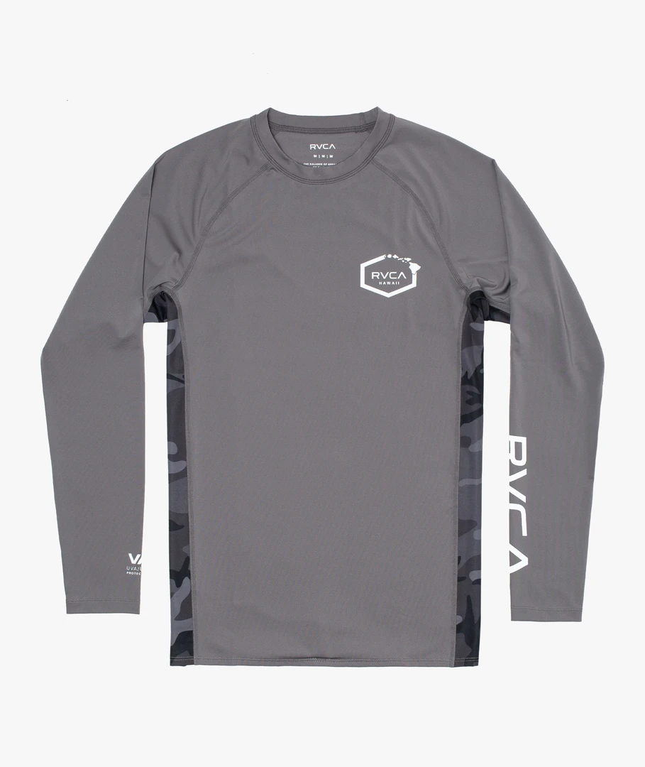 RVCA Island Hex Long Sleeve Rashguard Men's Apparel